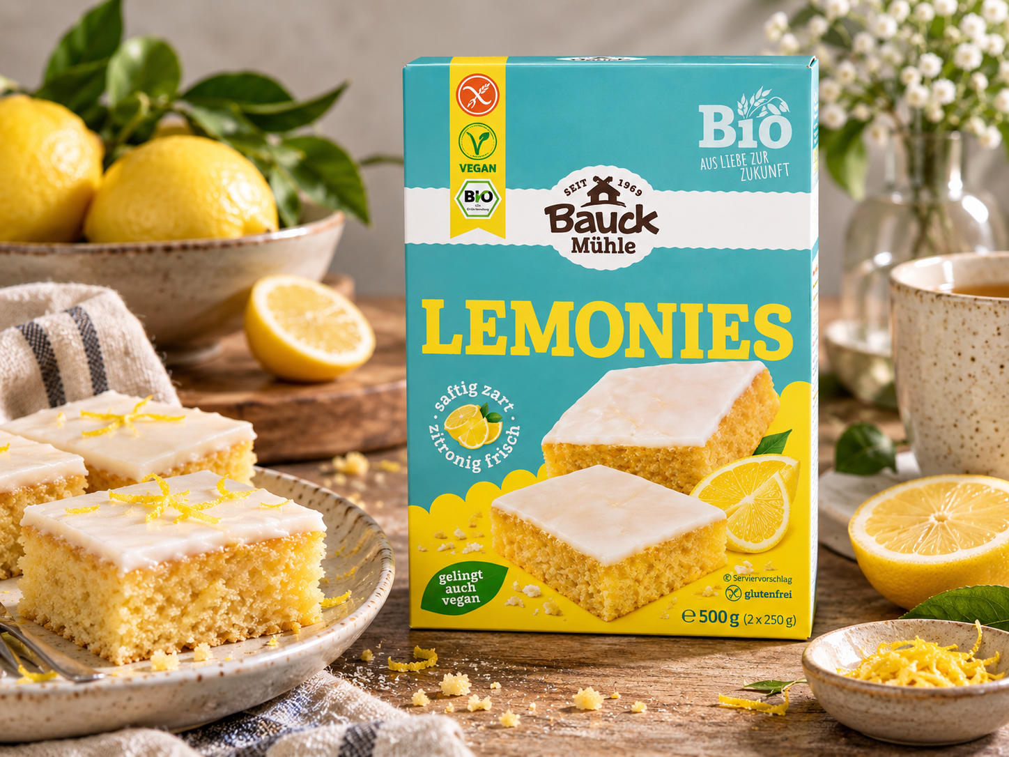 Bezlepková směs na CITRÓNOVÝ KOLÁČ Lemonies BIO 500 g - Bauck